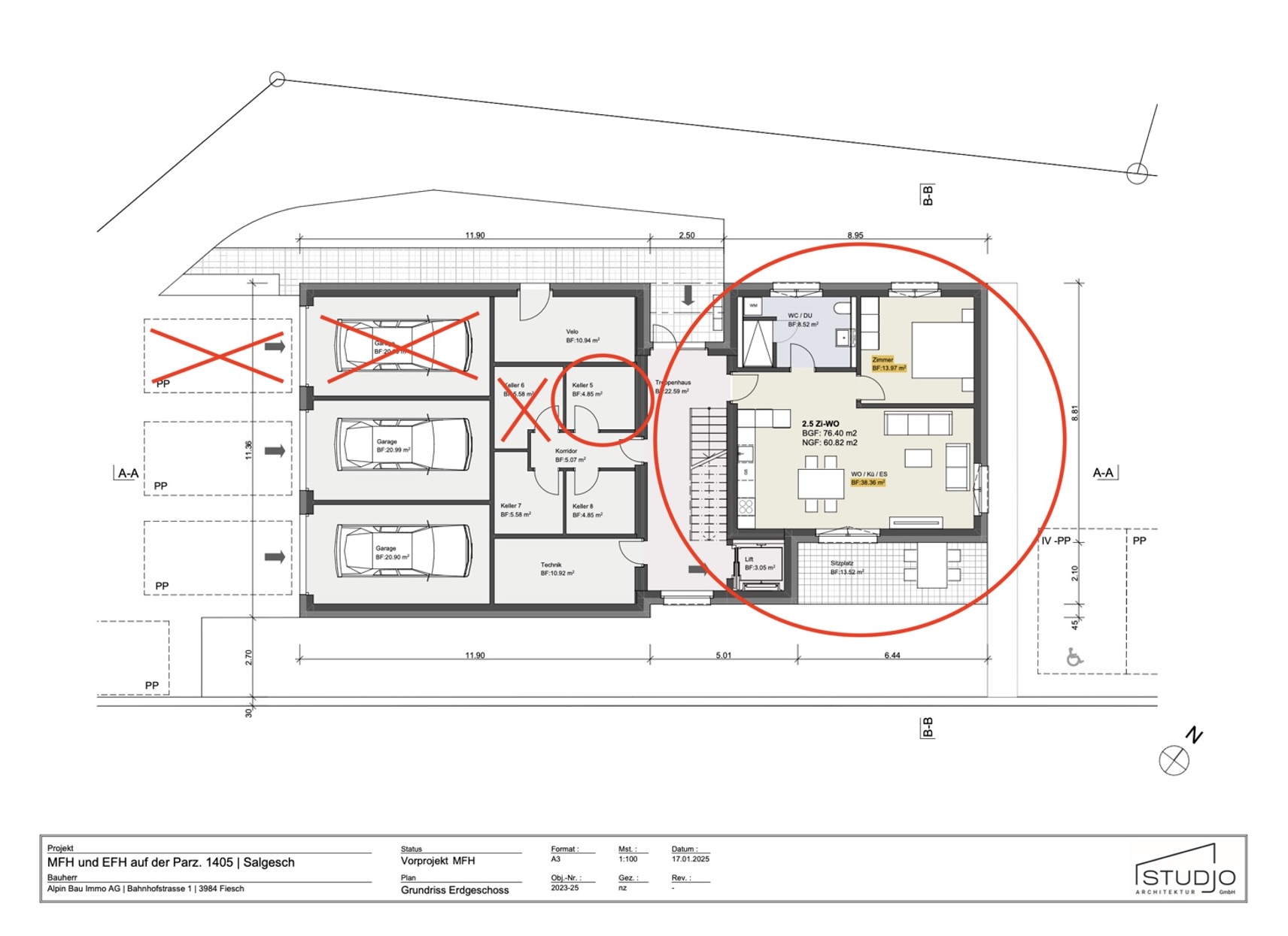 Neubauprojekt: Moderne 2.5-Zimmer-Wohnung mit Terrasse in Salgesch — 2