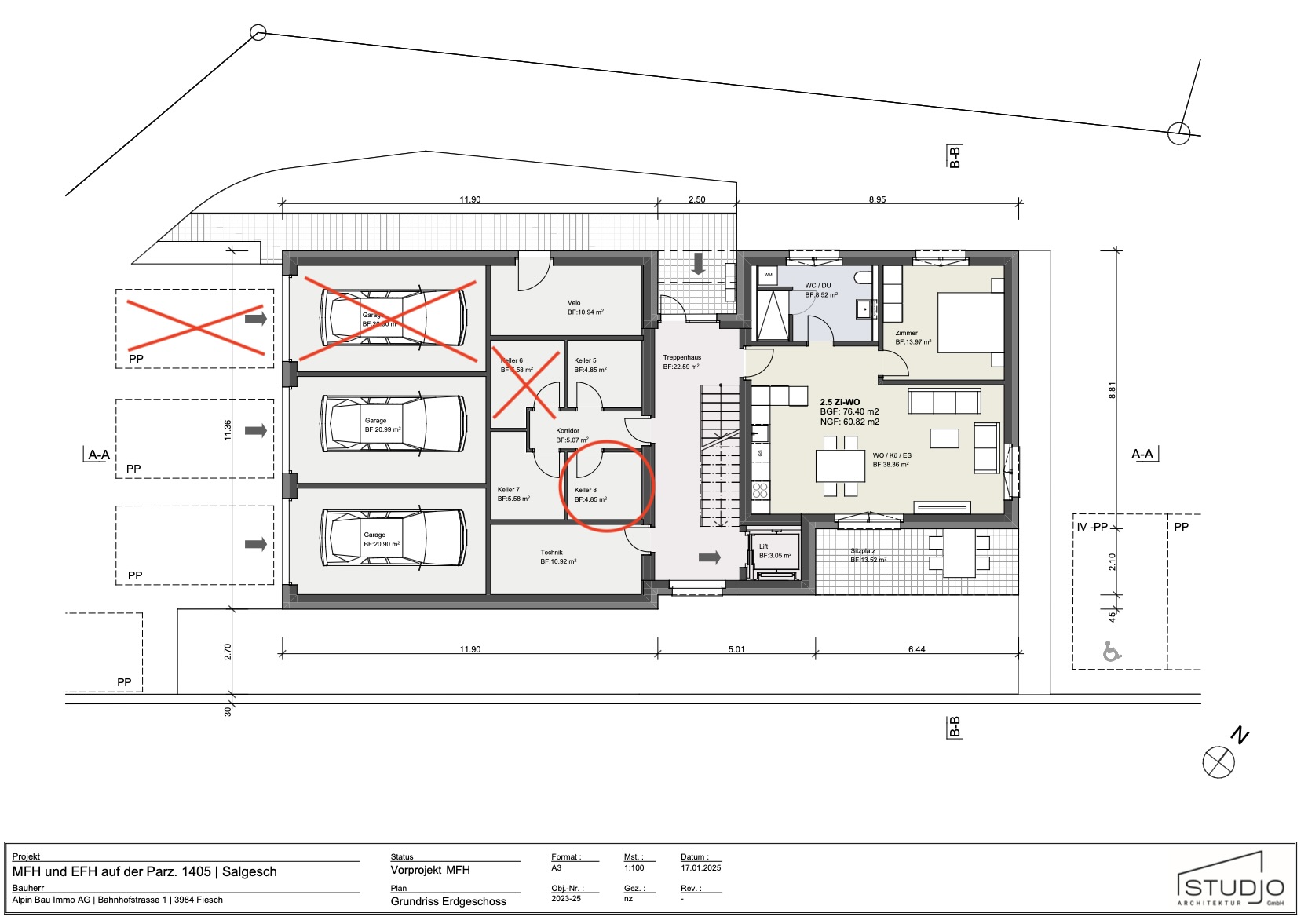 Neubauprojekt: Moderne 2.5-Zimmer-Wohnung mit Terrasse in Salgesch — 2