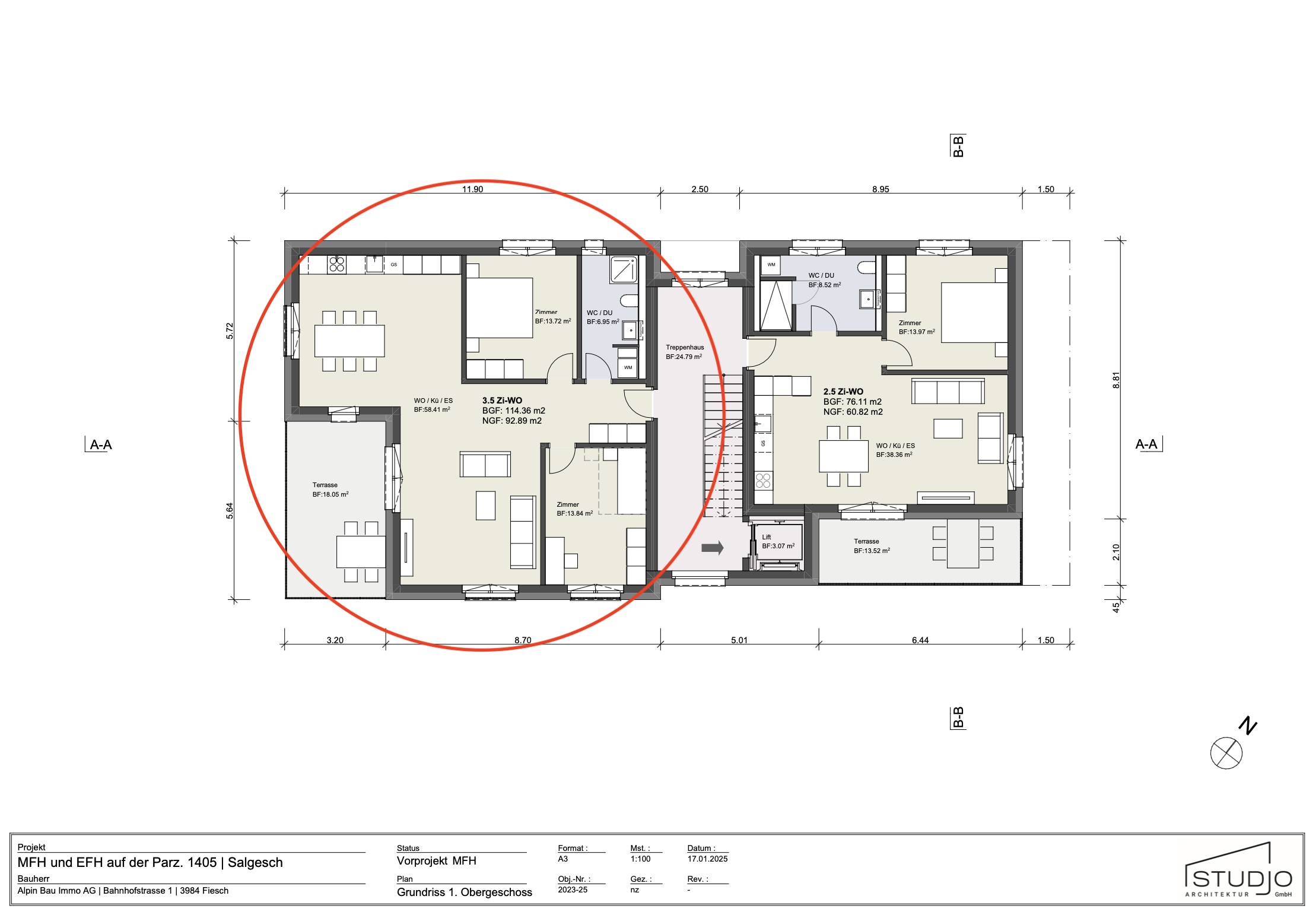 Neubauprojekt: Moderne 3.5-Zimmer-Wohnung mit Terrasse in Salgesch